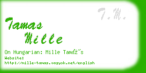 tamas mille business card